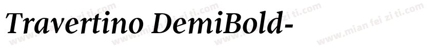 Travertino DemiBold字体转换